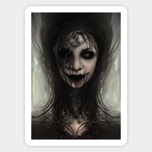 Mysterious Gothic Woman | Gothic Aesthetic | Beautiful Vampire Woman Sticker